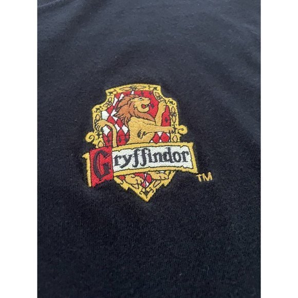 Vtg Harry Potter Gryffindor 2001 Mens Sz L Embroidered Crest Movie Promo T-Shirt - Picture 2 of 8